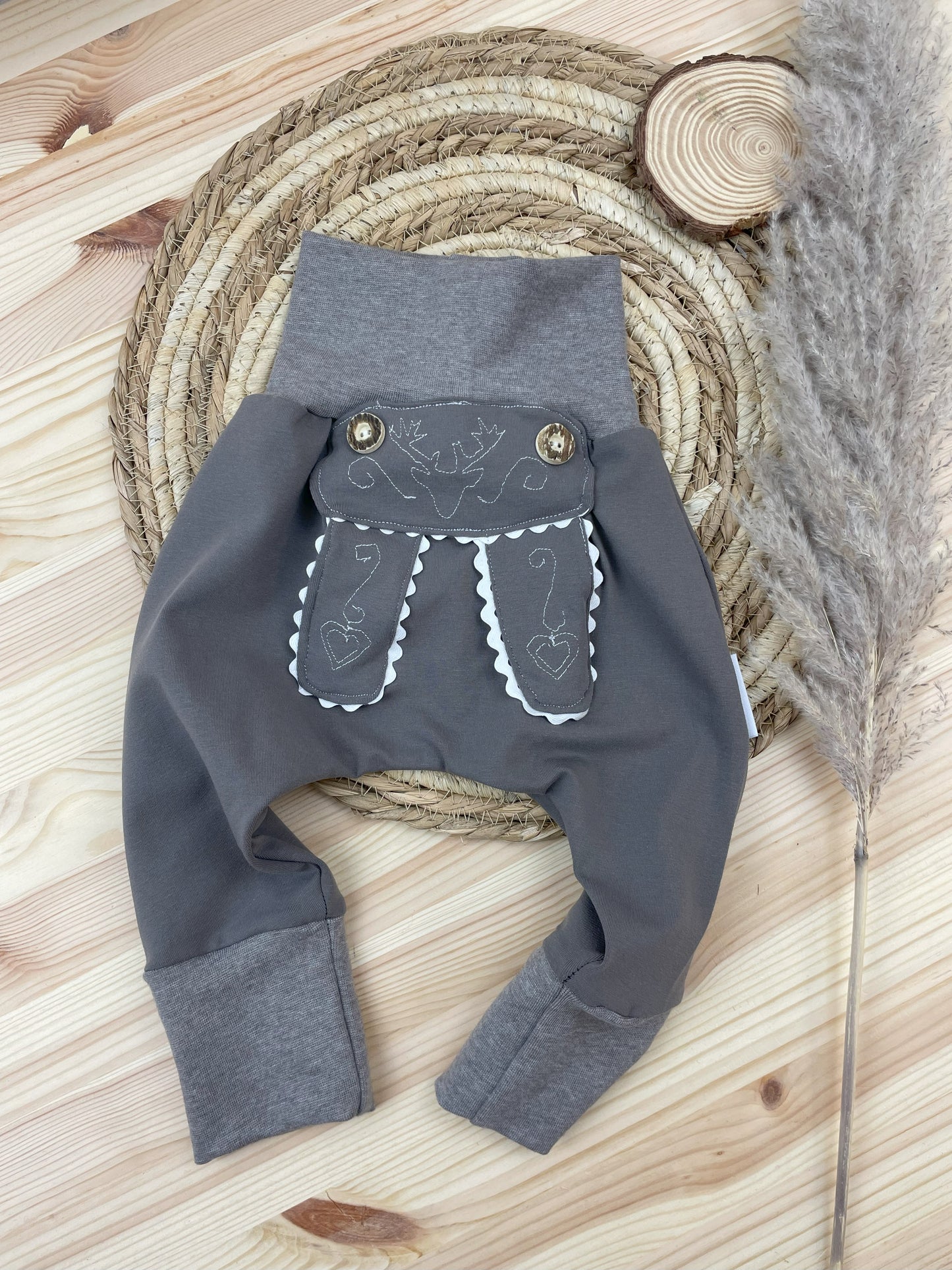 Baby Lederhose grau