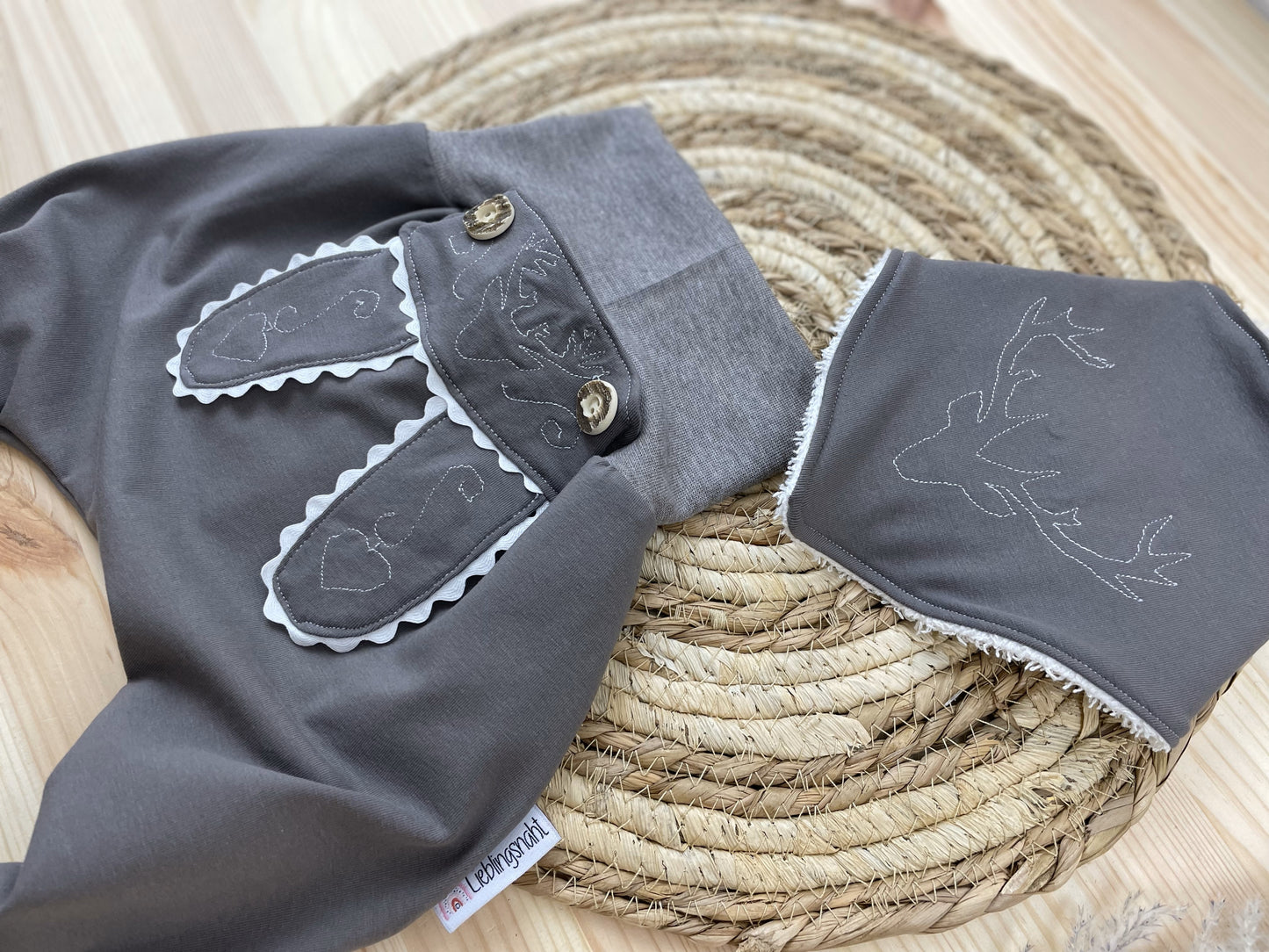 Baby Lederhose grau